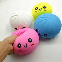 Jouet anti-stress géant 15 cm en TPR, en forme de boulette scintillante (Baozi), balle sensorielle à presser, unisexe, 14 designs pour filles