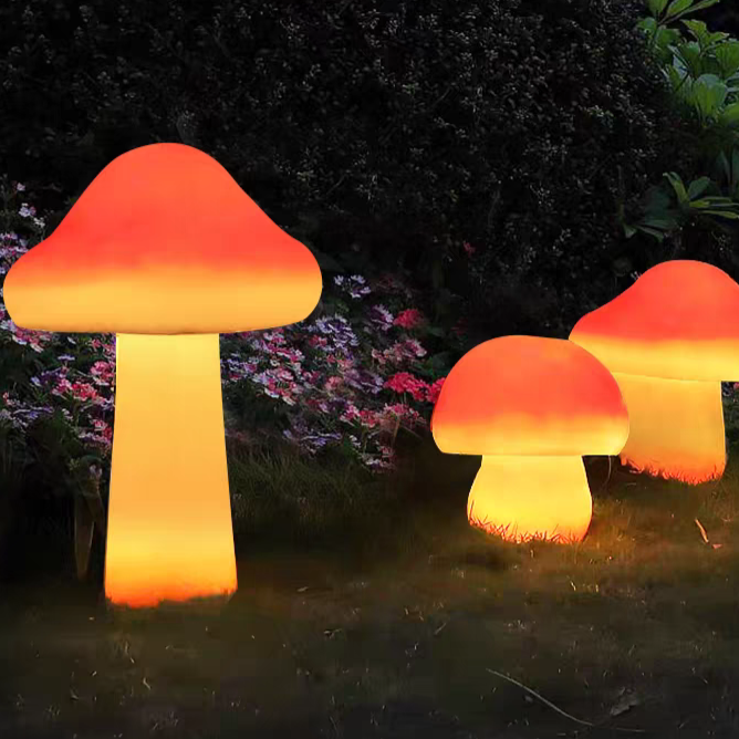 Creative Outdoor Waterproof Garden Lamp LED Simulated Luminescent Mushroom Decorative Landscape Lamp for Lawn