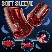 Masturbateur masculin automatique LCD à un clic pour un orgasme rapide, avec fonctions de vibration, léchage, poussée et rotation, jouet sexuel mains libres