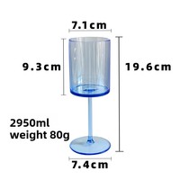 Verres à champagne jetables en plastique PS à pied haut, élégants gobelets à pied fin, style européen et américain