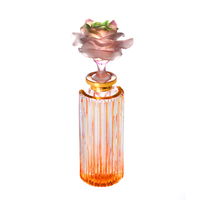 Flacon de parfum vide en verre pour décoration d'intérieur arabe, avec bouchon fleur de lotus et garniture dorée, flacon de parfum de luxe, décoration de table, cadeau