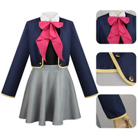Disfraz de Cosplay de Anime Oshi No Ko, Conjunto de Disfraz de Ai Hoshino, Vestido Lolita, Uniforme Escolar, Peluca de Poliéster, Disfraz de Halloween para Mujer