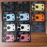Protecteur d'objectif d'appareil photo complet en PMMA peint en rouge cerise métallisé avec verre optique pour iPhone 18 Pro Max