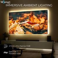 Bande lumineuse LED COB 3000K 6500K 12V basse tension, ruban flexible de 2,7 mm pour rétroéclairage d'ordinateur et de télévision