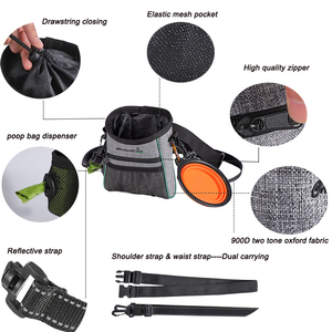 Faltbare Hochleistungs-PVC wasserdicht Mehrere Möglichkeiten zum Tragen von Hunde behandlungs beuteln Hunde <span class=keywords><strong>training</strong></span> Treat Bags Pet Snack Pack - Product Image 5