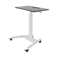 QB2 blanc pneumatique Design ergonomique une jambe hauteur réglable discours bureau pédale contrôle ressort à gaz Portable ordinateur portable bureau