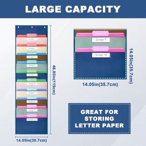 Over the Door Hanging Wall <b>File</b> Organizer, 10-Pocket 600D Oxford Cloth Storage for <b>Files</b>, Magazines, Office & School Supplies - Product Image 5
