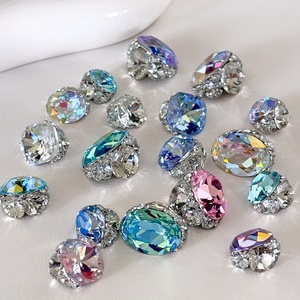 Paso Sico Strass empilables 3D ABS en forme d'œuf pour nail art, très tendance, luxe léger, haut de gamme, sans base - Product Image 1