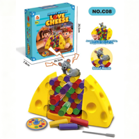Jeu de société interactif HTL Interactive Mouse Stacks Cheese Board Game, jeu de stratégie éducatif pour enfants, jeu de table pour bataille parent-enfant