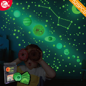 YALONG YLWG10030 système solaire phosphorescent neuf planètes étoiles décoration de chambre d'enfant autocollants fluorescents autocollant personnalisé - Product Image 2