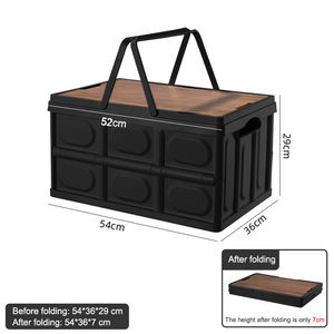 صندوق تخزين قابل للطي للتخييم في الهواء الطلق، منظم بلاستيكي صغير محمول، صندوق تخزين احتياطي للسيارة - Product Image 2