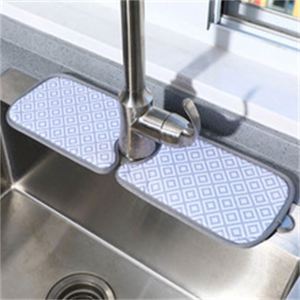 Tapis absorbant pour robinet en microfibre, pratique, réutilisable, écologique, imprimé jacquard, style hiver, lavable, produit de décoration. - Product Image 2