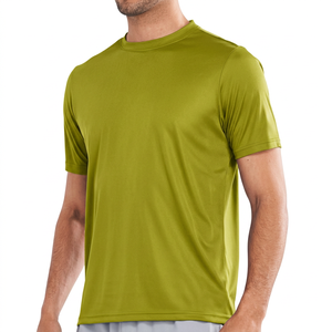 T-shirt de sport respirant à séchage rapide pour homme, jersey uni 180 grammes, 100% coton, manches courtes, col rond, idéal pour la gym et la course à pied - Product Image 3