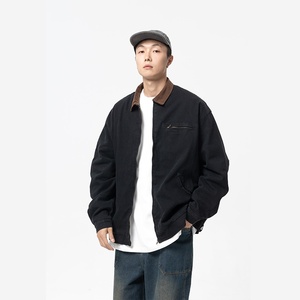 Chaqueta vaquera de primavera para hombre, estilo Retro Vintage, ropa de trabajo desgastada lavada japonesa americana, solapa, aspecto Vintage de moda - Product Image 2