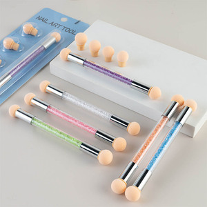 Pinceau double tête UV pour gel, stylo dégradé, outil professionnel de peinture d'ongles avec têtes éponge, idéal pour le DIY, doux et très vendu - Product Image 5