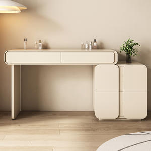 Meubles de chambre à coucher coiffeuse avec miroir Led pour <span class=keywords><strong>femme</strong></span> Table de vanité minimaliste moderne de luxe - Product Image 4