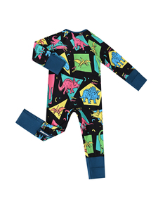 Piyama Bayi Bambu RTS Resleting Ganda Ykk Ramah Lingkungan Bersertifikat GOTS Kain Rajut Nyaman Baju Tidur Bayi - Product Image 5