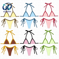 Fabricant de maillots de bain personnalisés à impression numérique par transfert thermique, ensemble de bikinis triangle pour femmes, design de maillot de bain