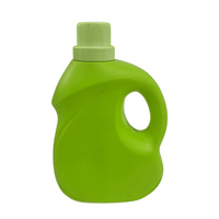 Bouteille en plastique liquide carrée mate HDPE de 2 L avec poignée latérale, prise en main ergonomique, pour produits chimiques et eau, couleur personnalisée, bouteille vide