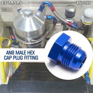 EPMAN Adaptador de Conexión Macho con Tapón de Aluminio Hexagonal Azul de 4AN 6AN 8AN 10AN 12AN - Product Image 4