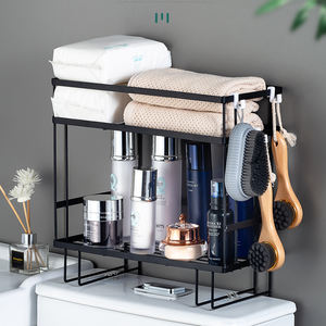 Organizador de Baño de 2 Niveles, Fácil de Instalar, Sin Necesidad de Taladrar ni Atornillar, Almacenamiento para Baño - Product Image 1