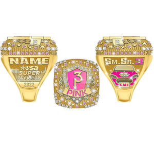 Bague de championnat or/argent personnalisable récompense sportive de luxe bague commémorative de logo de basket-ball approvisionnement d'usine direct mode - Product Image 1