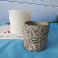 Moule silicone ciment Succulent Petit pot de fleur Plante Creative Abrasif Outil Pot Rond Béton Plante Verte Moule