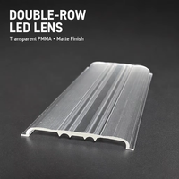 Diffuseur LED transparent à rayures, en PC, extrudé, pour éclairage linéaire LED