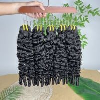 Vente en gros de mèches de cheveux humains 100% naturels de qualité 12A, bouclés en spirale, non traités, provenant de Birmanie et du Vietnam