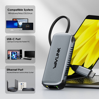 Adaptador WAVLINK USB C Gigabit Ethernet 2,5G/5Gbps sin controlador para Windows 10/11 Mac OS 11 Linux para uso en PC