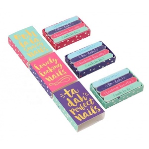 Juego de manicura de papel recubierto de color, caja de cajón, tablero de <span class=keywords><strong>esmeril</strong></span>, pegatinas para limas de uñas, proveedor de embalaje personalizado - Product Image 3