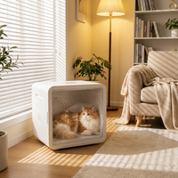 Boîte de séchage intelligente pour animaux de compagnie à fonctionnement silencieux, ventilation anti-odeurs, porte à accès facile, pour chateries professionnelles et commerciales