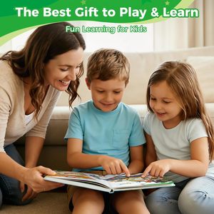 Livre sonore interactif éducatif pour enfants rechargeable par USB-C, livre parlant éducatif précoce, 500 mots, livre audio tactile et sonore - Product Image 4
