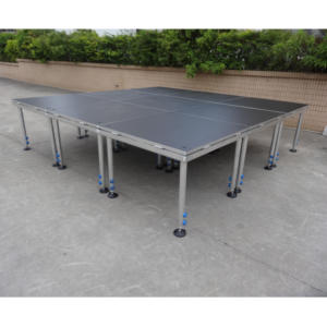 Escenario Portátil de Aluminio Ligero de 4x4 Pies con Altura Ajustable, Fácil Montaje y Superficie Antideslizante para Eventos y Actuaciones al Aire Libre - Product Image 6