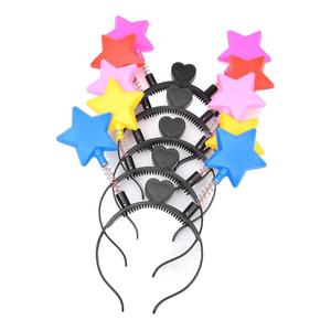 Serre-têtes LED lumineux en forme d'étoile à cinq branches H-379 pour fêtes de remise des diplômes, accessoires de scène à piles pour enfants - Product Image 6