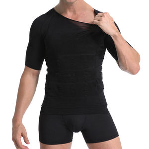 Classix <span class=keywords><strong>T</strong></span>-<span class=keywords><strong>Shirt</strong></span> tonifiant pour homme, chemises de Compression, correcteur de <span class=keywords><strong>Posture</strong></span>, maillot de corps, sous-vêtement correcteur amincissant pour le ventre - Product Image 4