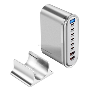 500W Gan Sạc 8-Cổng Đa Chức Năng Máy Tính Để Bàn Nhanh Chóng Sạc Trạm Android Qc3.0 <span class=keywords><strong>USB</strong></span> Du Lịch Tường Sạc 6USB C Power Adapter - Product Image 2