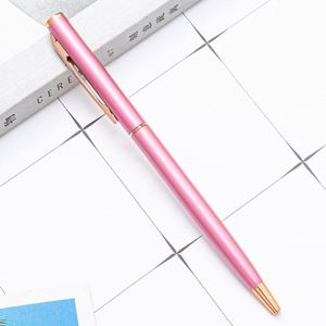 Best Quality Wholesale Custom <b>Cheap</b> Metal Ballpoint Slim Twist Ball Writing Hotel Logo Pen - Product Image 1