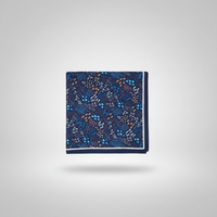 Foulard en coton botanique bleu marine style forêt 55*55cm, bandana léger, foulard de cou, couvre-chef en tissu respirant pour activités de plein air