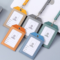 Étui personnalisé en cuir PU pour badge d'identification, carte de visite, étiquette nominative, étiquette d'usine, logo d'exposition, gaufrage imprimé, tendance