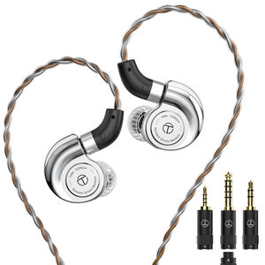 TRN Conch 2.5 3.5 4.4mm écouteurs filaires <span class=keywords><strong>DLC</strong></span> moniteurs de musique en métal dynamique écouteurs intra-auriculaires filtres de buse interchangeables - Product Image 1
