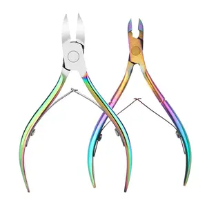 Manicure and pedicure colorful nipper high quality stainless steel nail nipper professional