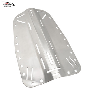 Plaque dorsale en acier inoxydable poli miroir Keep Diving pour plongée technique à une ou deux cartouches – Équipement de plongée sous-marine - Product Image 4