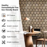 Hexagone 3D bricolage panneau mural acoustique en bois Design géométrique moderne MDF diffuseur de son hexagone panneaux acoustiques pour la décoration intérieure