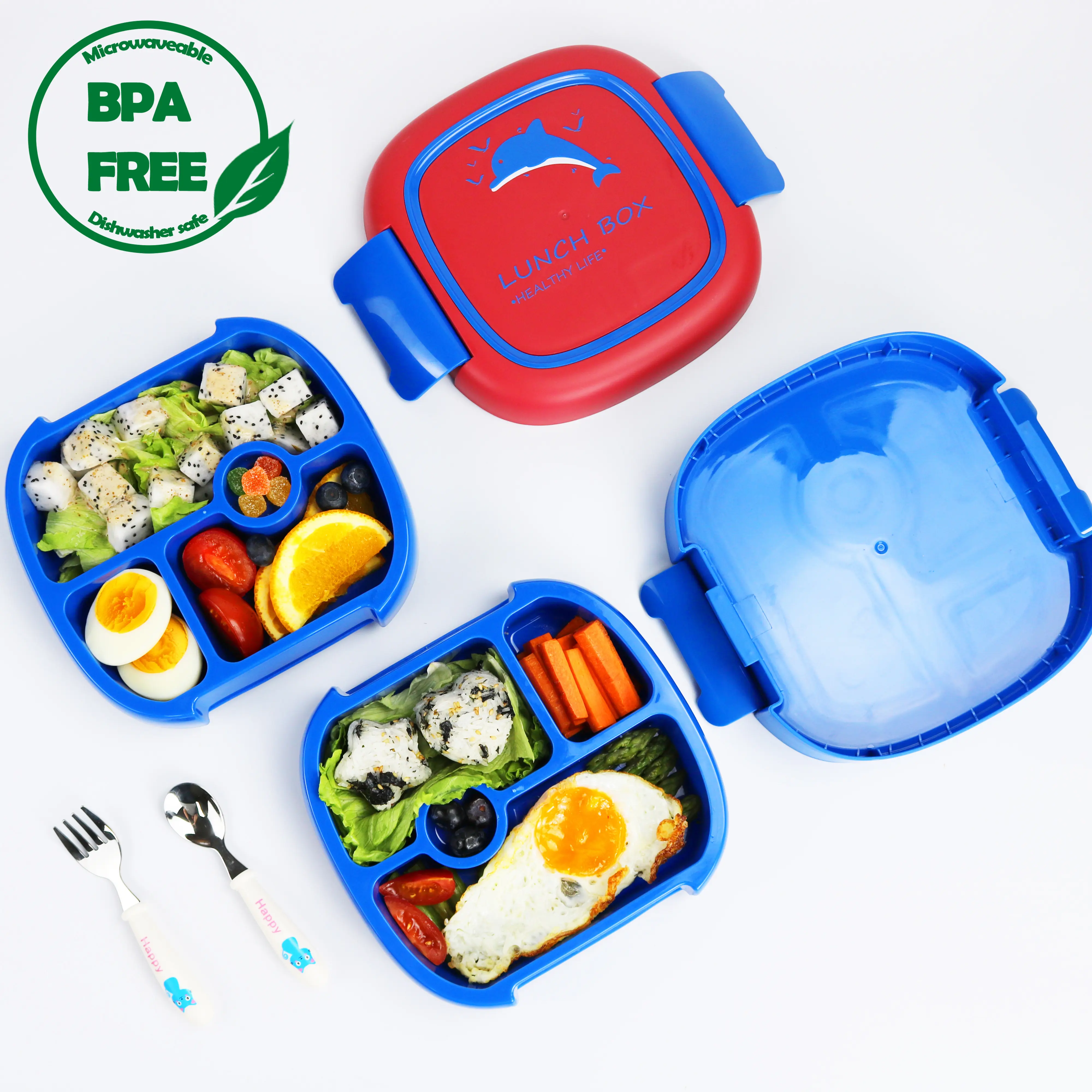 Double Layer Picnic Box For Adults And Children Durable On-the-go Meal Bpa-free Kids lunch Box Microwaveable Bento Lunch Box