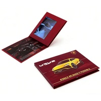 Carte de Visite Vidéo LCD Personnalisée avec Couverture Souple ou Rigide, Livre Vidéo Numérique, Brochure Vidéo à Écran LCD de 7 ou 10 Pouces pour la Promotion de Marque