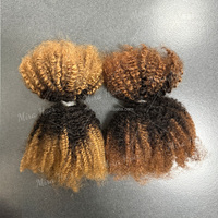 Extensions de cheveux humains vierges non traités Afro Kinky Bouclés 4B 4C en vrac, 8-28 pouces, Afro Kinky Springy Twist