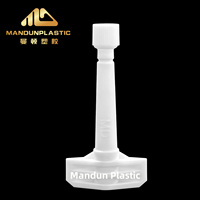 Bouchon et bec verseur en plastique blanc de 2,5 mm, mini-bouchon torsadé en plastique pour emballage de sac, pochette à col long