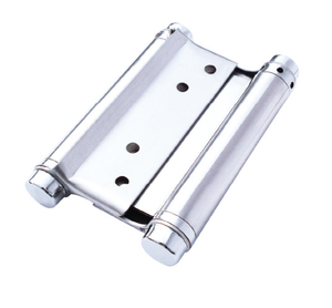 2 paires de charnières de porte battante en acier inoxydable à double <span class=keywords><strong>action</strong></span> modernes pour cuisine, réglables, fermeture automatique, 125 mm, 6 trous - Product Image 4