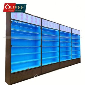 Magasin de tabac personnalisé magasin de détail affichage meubles boîte à lumière étagères de magasin de fumée en bois pour marchand de tabac - Product Image 1